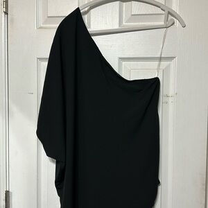 Black one shoulder top
